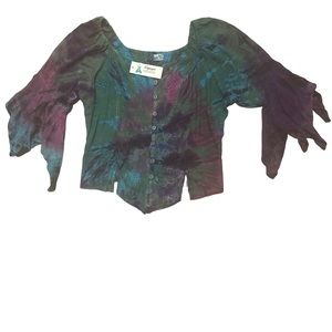 S/M.   NWT.  Hippie, Boho Style Blouse by Lapogee . BL RD 11